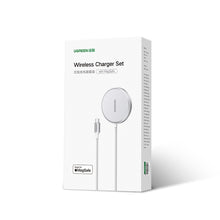 Заредете изображение във визуализатора на галерията – Ugreen wireless charger 15W MagSafe silver (80661 CD284) - TopMag
