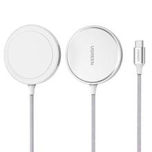 Заредете изображение във визуализатора на галерията – Ugreen wireless charger 15W MagSafe silver (80661 CD284) - TopMag
