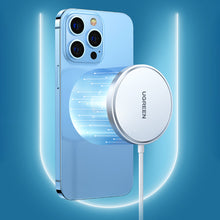 Заредете изображение във визуализатора на галерията – Ugreen wireless charger 15W MagSafe silver (80661 CD284) - TopMag
