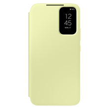 Заредете изображение във визуализатора на галерията – Samsung Smart View Wallet Case for Samsung Galaxy A34 5G Cover with Smart Flip Window Card Wallet Lime (EF-ZA346CGEGWW)
