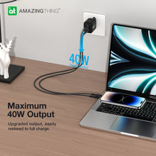 Заредете изображение във визуализатора на галерията – Amazing Thing Wall charger Speed Pro EUPD40WBK - 2xType C - PD 40W 3A black
