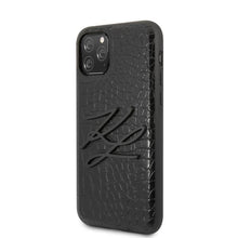 Заредете изображение във визуализатора на галерията – Karl Lagerfeld KLHCN58CRKBK iPhone 11 Pro hardcase czarny/black Croco

