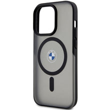 Заредете изображение във визуализатора на галерията – Original Case BMW Signature MagSafe BMHMP14LDSLK for Iphone 14 Pro Black
