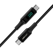 Заредете изображение във визуализатора на галерията – Acefast cable type c to type c 5a pd100w lcd c6-03 2m black
