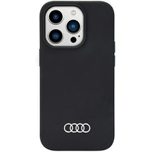 Заредете изображение във визуализатора на галерията – Original Case AUDI hardcase Silicone Case AU-LSRIP14P-Q3/D1-BK for Iphone 14 Pro black
