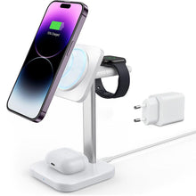 Заредете изображение във визуализатора на галерията – ESR HALOLOCK 3IN1 Watch MAGNETIC MAGSAFE WIRELESS CHARGER WHITE
