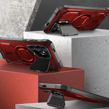 Заредете изображение във визуализатора на галерията – IBLSN Armorbox Mag Supcase case with MagSafe for Samsung Galaxy S24 Ultra - red
