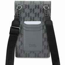 Заредете изображение във визуализатора на галерията – Original KARL LAGERFELD Handbag Saffiano Mongram Plaque KLWBSAMSMG silver
