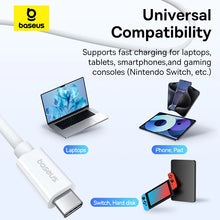 Заредете изображение във визуализатора на галерията – Baseus CB000068 USB-C - USB-C cable 240W PD 8K 60Hz 1m - white
