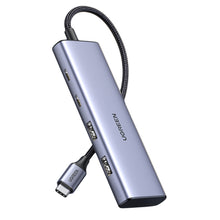 Заредете изображение във визуализатора на галерията – HUB USB-C - 2 x USB-A / 2 x USB-C 20 cm Ugreen CM473 - gray
