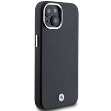 Заредете изображение във визуализатора на галерията – BMW Signature Wrapped Metal MagSafe case for iPhone 15 Plus / 14 Plus - black
