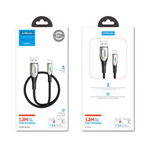 Заредете изображение във визуализатора на галерията – Joyroom Sharp Series Fast Charging Cable USB-A - Lightning 3A 2m Black (S-M411)
