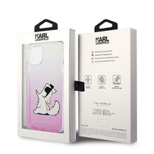 Заредете изображение във визуализатора на галерията – Original faceplate case karl lagerfeld klhcp14mcfnrcpi for iphone 14 plus (choupette eat / pink)
