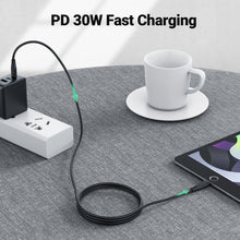 Заредете изображение във визуализатора на галерията – Acefast cable type c to lightning 8-pin mfi 3a pd30w c3-01 1,2m black
