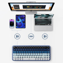 Заредете изображение във визуализатора на галерията – Ugreen KU101 Bluetooth/USB-C Wireless Mechanical Keyboard with Backlight - Blue
