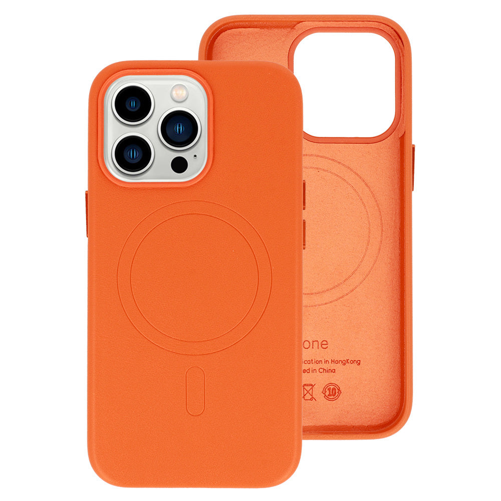 MagSafe Leather Case Iphone 13 Orange