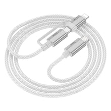 Заредете изображение във визуализатора на галерията – HOCO cable 2in1 Type C to Type C / Lightning U134 1,2m gray
