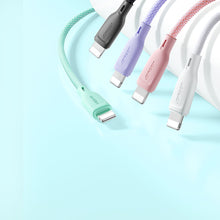Заредете изображение във визуализатора на галерията – Joyroom Multi-Color Series SA34-CC3 USB-C / USB-C Cable 60W Fast Transfer 1m - Pink

