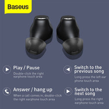 Заредете изображение във визуализатора на галерията – BASEUS Encok True Wireless Earphones WM01 Plus Black NGWM010001
