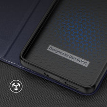 Заредете изображение във визуализатора на галерията – Dux Ducis Skin X2 case for Xiaomi Redmi Note 12 Pro+ flip cover wallet stand blue
