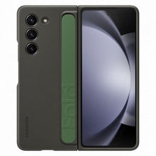 Заредете изображение във визуализатора на галерията – Silicone case for Samsung Galaxy Z Fold 5 with stand and strap - black
