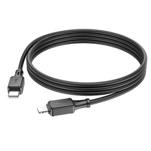 Заредете изображение във визуализатора на галерията – HOCO cable Type C to iPhone Lightning 8-pin Power Delivery 27W Assistant X101 black (30pcs/box)
