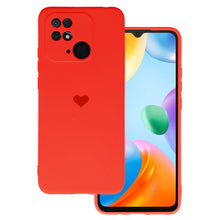 Заредете изображение във визуализатора на галерията – Vennus Silicone Heart Case for Xiaomi Redmi 10C design 1 red
