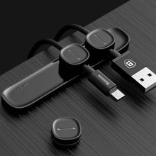 Заредете изображение във визуализатора на галерията – BASEUS cables organizer Peas Cable Clip black ACWDJ-01
