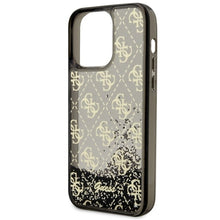 Заредете изображение във визуализатора на галерията – Original Case GUESS Liquid Glitter 4G Transculent GUHCP14XLC4PSGK for Iphone 14 Pro Max black
