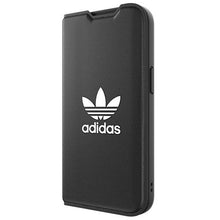 Заредете изображение във визуализатора на галерията – Adidas OR Booklet Case BASIC iPhone 14 6.1" black/black white 50181
