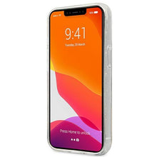 Заредете изображение във визуализатора на галерията – Guess GUHCP13XPCUGL4GTR iPhone 13 Pro Max 6,7" transparent hard case Glitter 4G Big Logo
