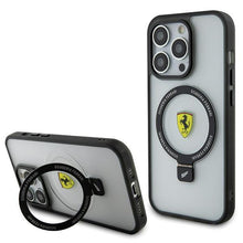 Заредете изображение във визуализатора на галерията – Ferrari FEHMP15LUSCAH iPhone 15 Pro 6.1" transparent hardcase Ring Stand 2023 Collection MagSafe
