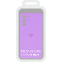 Заредете изображение във визуализатора на галерията – Vennus Silicone Heart Case for Samsung Galaxy S21 FE design 1 purple
