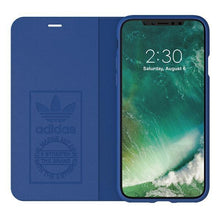 Заредете изображение във визуализатора на галерията – Adidas OR Booklet Case Suede iPhone X/Xs niebieski/blue 28354 - TopMag
