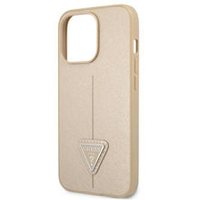 Заредете изображение във визуализатора на галерията – Guess GUHCP13LPSATLE iPhone 13 Pro / 13 6,1" beżowy/beige hardcase SaffianoTriangle Logo - TopMag
