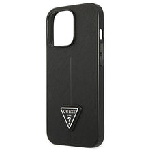 Заредете изображение във визуализатора на галерията – Guess GUHCP13LPSATLK iPhone 13 Pro / 13 6.1 "black / black hardcase SaffianoTriangle Logo - TopMag
