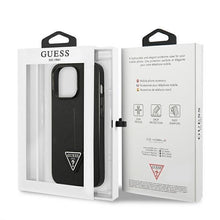 Заредете изображение във визуализатора на галерията – Guess GUHCP13LPSATLK iPhone 13 Pro / 13 6.1 "black / black hardcase SaffianoTriangle Logo - TopMag

