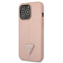 Заредете изображение във визуализатора на галерията – Guess GUHCP13LPSATLP iPhone 13 Pro / 13 6,1" różowy/pink hardcase SaffianoTriangle Logo - TopMag
