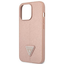 Заредете изображение във визуализатора на галерията – Guess GUHCP13LPSATLP iPhone 13 Pro / 13 6,1" różowy/pink hardcase SaffianoTriangle Logo - TopMag
