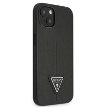 Заредете изображение във визуализатора на галерията – Guess GUHCP13MPSATLK iPhone 13 6.1 "black / black hardcase SaffianoTriangle Logo - TopMag
