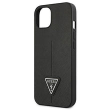 Заредете изображение във визуализатора на галерията – Guess GUHCP13MPSATLK iPhone 13 6.1 "black / black hardcase SaffianoTriangle Logo - TopMag
