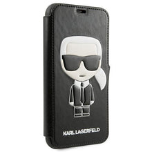 Заредете изображение във визуализатора на галерията – Karl Lagerfeld KLFLBKSN65FIKPUBK iPhone 11 Pro Max czarny/black book Full Body - TopMag
