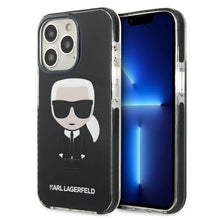 Заредете изображение във визуализатора на галерията – Karl Lagerfeld KLHCP13LTPEIKK iPhone 13 Pro / 13 6,1" hardcase czarny/black Iconik Karl - TopMag
