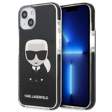 Заредете изображение във визуализатора на галерията – Karl Lagerfeld KLHCP13MTPEIKK iPhone 13 6,1" hardcase czarny/black Iconik Karl - TopMag
