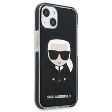 Заредете изображение във визуализатора на галерията – Karl Lagerfeld KLHCP13STPEIKK iPhone 13 mini 5,4" hardcase czarny/black Iconik Karl - TopMag
