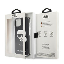 Заредете изображение във визуализатора на галерията – Karl Lagerfeld KLHCP13STPEIKK iPhone 13 mini 5,4" hardcase czarny/black Iconik Karl - TopMag
