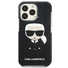 Заредете изображение във визуализатора на галерията – Karl Lagerfeld KLHCP13XTPEIKK iPhone 13 Pro Max 6,7" hardcase czarny/black Iconik Karl - TopMag
