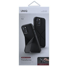Заредете изображение във визуализатора на галерията – UNIQ etui Transforma iPhone 13 6,1" czarny/ebony black MagSafe - TopMag
