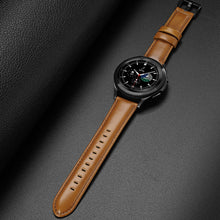 Заредете изображение във визуализатора на галерията – Dux Ducis Leather Strap Strap For Samsung Galaxy Watch / Huawei Watch / Honor Watch (20mm band) Leather Wristband Brown (Business Version)

