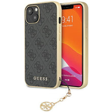 Заредете изображение във визуализатора на галерията – Guess GUHCP14SGF4GGR iPhone 14 6.1" grey/grey hardcase 4G Charms Collection
